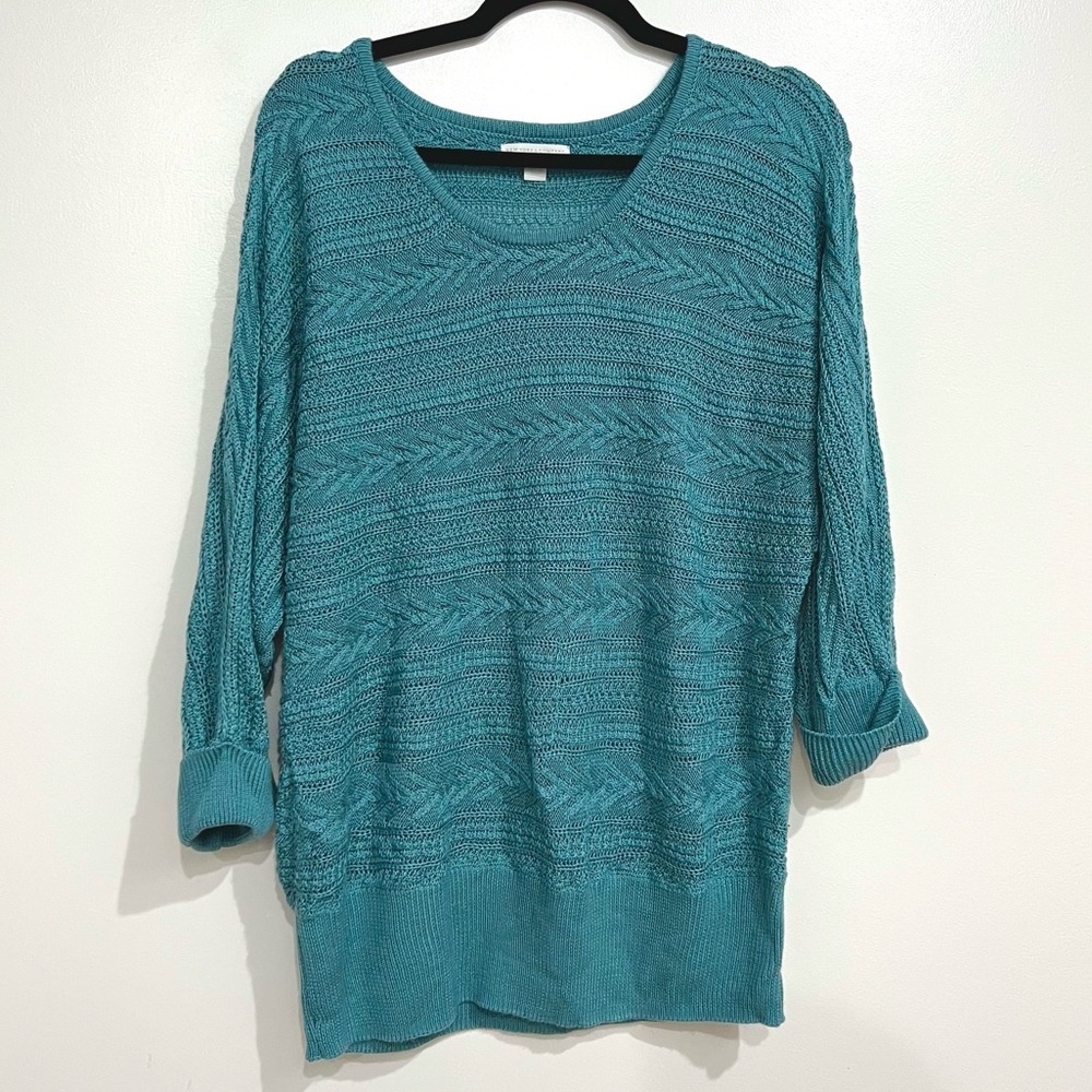 Open Knit Blue Sweater